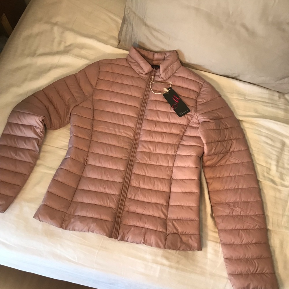 Pink thin puffer jacket